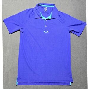 Oakley Purple Blue HydrofreeX Golf Polo‎ Shirt Mens Small S Regular Fit